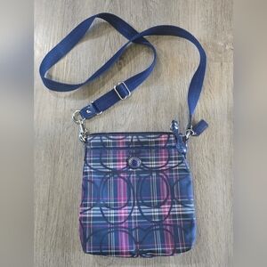 Poppy Plaid Coach Crossbody Bag
